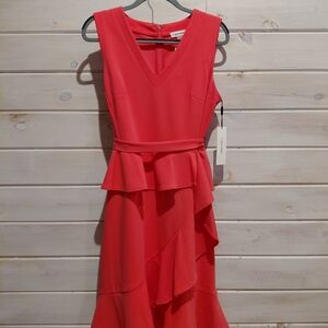 Elegant Red Sleeveless Dress